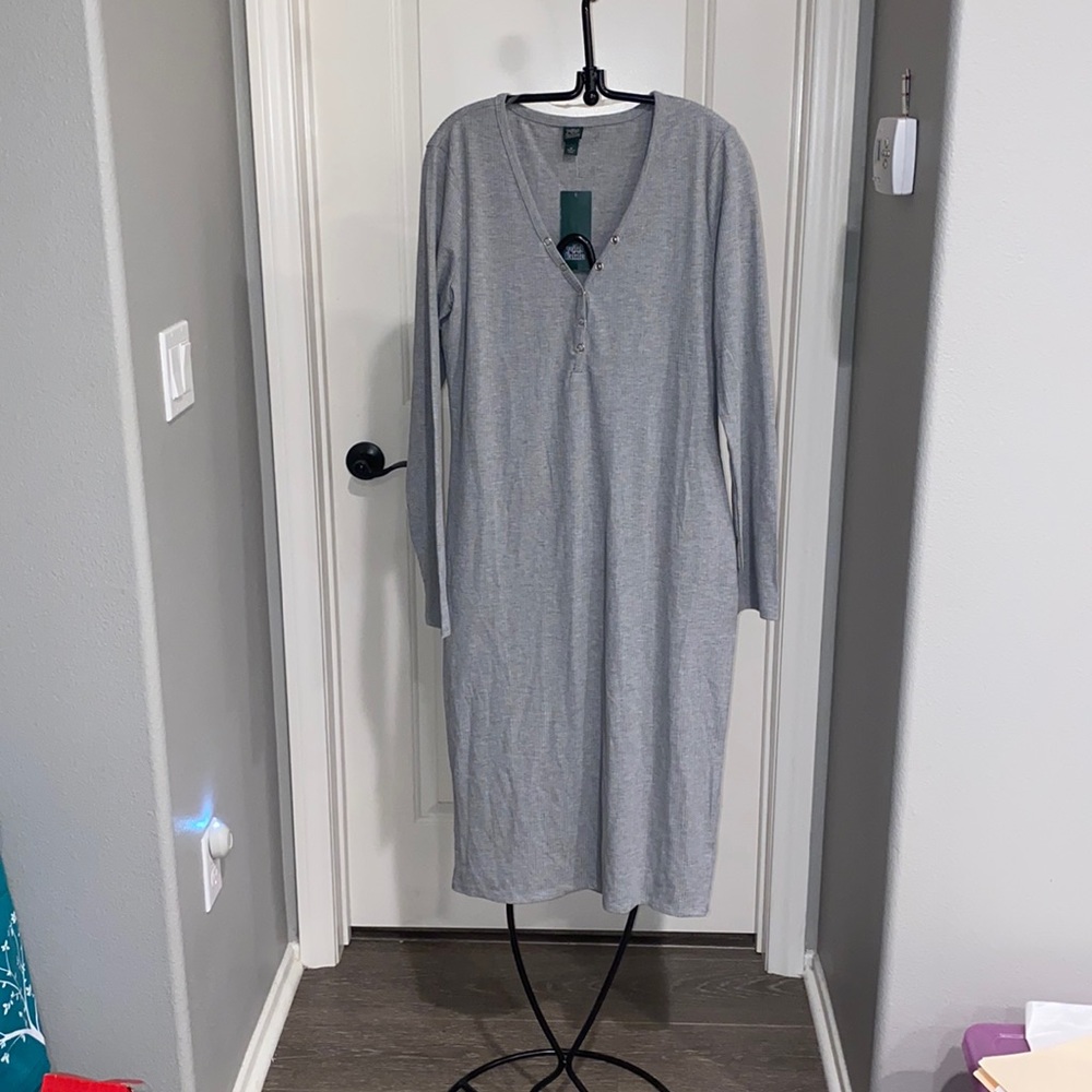 Wild Fable Ribbed Long Fitted Dress